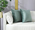 mixeoo Comfy Sage Green Throw Pillow Covers Decorative Square Solid Thick Velvet Super Soft Cushion Cases Home Decor for Sofa Couch Living Room Chair, Set of 2, 20 x 20 Inch