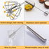 Eggbeater, Semi-Automatic Manual Eggbeater, Stainless Steel Semi-automatic Rotary Eggbeater, Hand-Push Rotary Mixer, Semi-Automatic Eggbeater Use to Eggs, Flour, Milk, Cream and Coffee 3 Pack