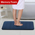 Memory Foam Bath Mat for Bathroom Non Slip Bath Rug Velvet Thick Soft and Comfortable Water Absorbent Machine Washable Easier to Dry Floor Rug Mats, 20x32 Inches, Navy