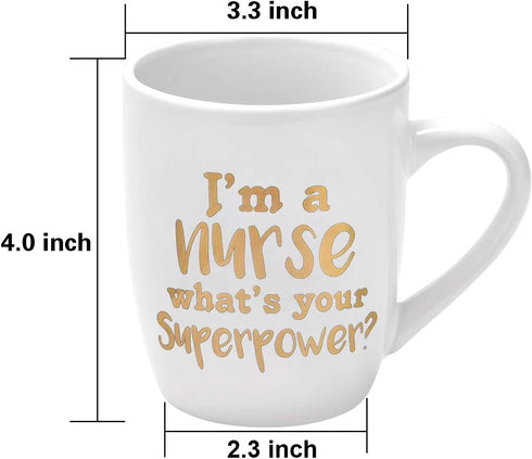 Nurse Gifts for Women Men Nurse Coffee Mug Im a Nurse Whats Your Superpower Mug Nurses Week Gifts Nursing Gifts for Nurses Student Nurse Graduation Gifts for Women Birthday Gifts for Nurses 12 Oz
