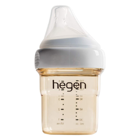 Hegen Baby Bottles – Anti Colic Baby Bottles Wide Neck - Breastfeeding System 5 oz with Slow Flow Teats