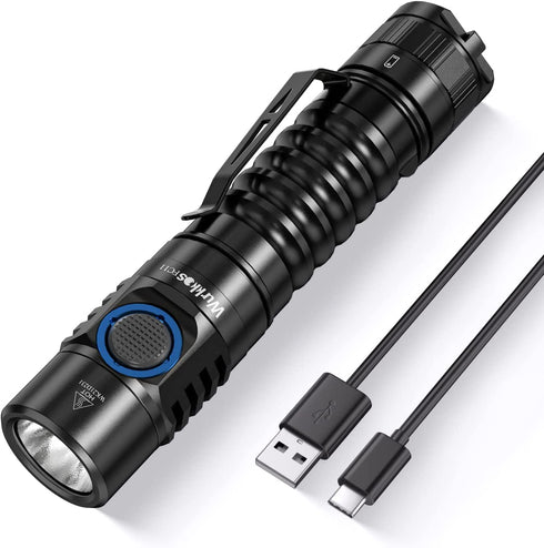 wurkkos FC11 Pocket LED Flashlight High 90CRI Ultra Bright Max 1300Lumen EDC Flashlight USB C Charge,IP67 Waterproof Flashlight,Magnetic Tailcap, Great for Indoor/Outdoor Activities(FC11-Black-5000K)