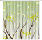 BOYIAN Green Tree Shower Curtain Decor Fresh Leaves Branch Trees Spring Natural Beige Brown Fabric Bath Curtains Bathroom Accessories Polyester with Plastic Hooks 70x70 Inch