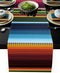 TrendyChic Mexican Serape Table Runner 13x70Inches Burlap Linen Tablerunner Easy to Clean Farmhouse Kitchen Table Runners for Patios Family Dinner Office Table Colorful Stripes