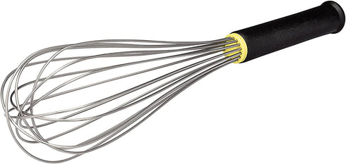 Matfer Bourgeat Piano Whisk with Exoglass Handle, 10", Professional Stainless Steel Wire Kitchen Whisk