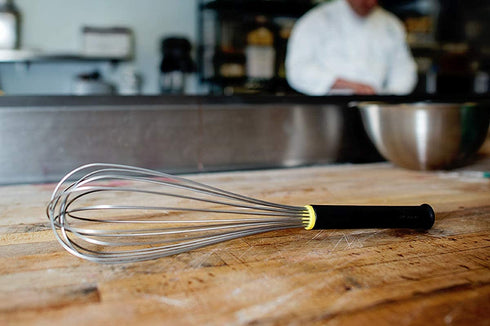 Matfer Bourgeat Piano Whisk with Exoglass Handle, 10", Professional Stainless Steel Wire Kitchen Whisk