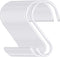 HiGift 16 Pack Bag Hooks for Closet Rod, Vinyl Coated 6 Inch Large S Hooks for Hanging Clothes, Non Slip Purse Hanger Hooks Heavy Duty for Hanging Purse, Handbag, Jeans, Belts, Towels, Plants - White