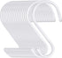 HiGift 16 Pack Bag Hooks for Closet Rod, Vinyl Coated 6 Inch Large S Hooks for Hanging Clothes, Non Slip Purse Hanger Hooks Heavy Duty for Hanging Purse, Handbag, Jeans, Belts, Towels, Plants - White
