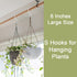 HiGift 16 Pack Bag Hooks for Closet Rod, Vinyl Coated 6 Inch Large S Hooks for Hanging Clothes, Non Slip Purse Hanger Hooks Heavy Duty for Hanging Purse, Handbag, Jeans, Belts, Towels, Plants - White