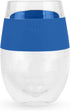 HOST Cooling Cup Set of 1 Plastic Double Wall Insulated Freezable Drink Chilling Tumbler with Freezing Gel, Wine Glasses for Red and White Wine, 8.5 oz, Blue