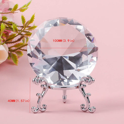 Crystal Diamond Paperweight Jewels Wedding Decorations Christmas Centerpieces Home Decor (100MM)