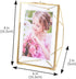 Levilan 4x6 inch Multi Glass Picture Frame Family Photo Display for Desk or Wall, Nordic Geometry Home Decor Double Glass & Brass Metal (4x6?)
