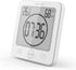 Digital Bathroom Shower Wall Clock Timer with Alarm, Waterproof for Water Spray, Touch Screen Timer, Temperature Humidity Display with Suction Cup Hanging Hole (White)