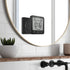Digital Bathroom Shower Wall Clock Timer with Alarm, Waterproof for Water Spray, Touch Screen Timer, Temperature Humidity Display with Suction Cup Hanging Hole (White)