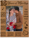 KATE POSH - Our 10th Wedding Anniversary Picture Frame, 10th, 10 Years Anniversary, 10 Years of Marriage, 120 Months of Love - Engraved Natural Wood Picture Frame (4x6-Vertical)