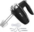 5-Speed 200W Electric Hand Mixer,with Eject Button,4 Stainless Steel Attachments(Beaters and Dough Hooks),for Whipping Cake, Cream,Dough,Cookies,Black