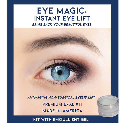 Eye Magic Premium Instant Eyelid Lift (L/XL Kit w/Gel). Look Younger Instantly | Made in America - Lifts and Defines Droopy, Sagging, Hooded Eyelids For A Youthful Look