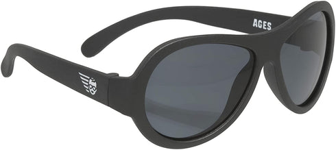 Babiators Baby, Toddler & Kids Aviator Sunglasses, 100% UV Protective, Black, 0-2 Years