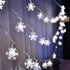 POP Mart Snowflake Lights 80 LED Christmas Lights Snow String Lights 34FT Twinkle Fairy Lights USB Battery Operated Waterproof Christmas Decoration for Indoor Outdoor Garden 8 Modes Remote Cool White