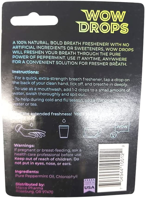 WOW Drops Breath Freshener, 0.338 Fl oz (Pack of 2)