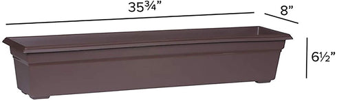 Novelty 16363 Countryside Flower Box Planter, 36-Inch, Brown