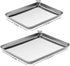 Baking Sheets Set of 2 Packs, Zacfton 12 Inch 16 Inch Baking Pans Cookie Pan Tray for Toaster Oven Bakeware Set Rimmed Baking Tray 2 Pieces for Baking and Roasting, Durable & Commercial Quality