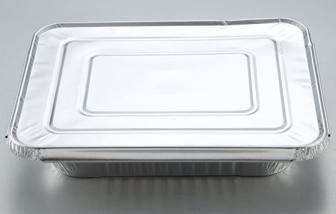 HOMEDECISION Disposable Aluminum Foil Pans Take-out Containers with Lids + Aluminum Foil Steam Table Deep Pans Set (20Pack+10Pack)