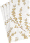 Caspari Berry Branches Paper Guest Towel Napkins in White & Gold - Two Packs of 15