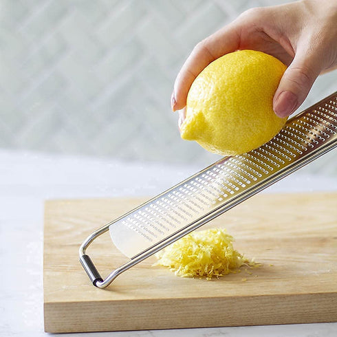 GRACE & GRIND Lemon Zester Grater for Kitchen Accessories - Premium Stainless Steel Grater for Parmesan Cheese, Citrus, Garlic, Carrot, Vegetables and Fruits with Non Slip Handle and Cover