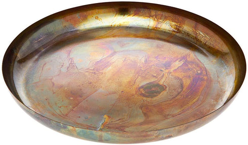 Burnt Copper Plate Platter Centerpiece by Godinger - Round