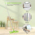 ITSOFT Microfiber Hardwood Floor Mop - Stainless Steel Handle with Extension and 5 Reusable Mop Pads, for Wet or Dry Floor Cleaning, Green
