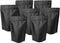 100 Pack Matte Black Mylar Stand Up Bags - 5.5x7.8 Inches Smell Proof Resealable Bags, Sealable Foil Packaging Bags