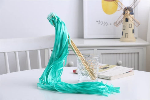 REINDEAR Wedding Party Ribbons Wand Sticks Streamers (30, Turquoise)