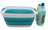 SAMMART 17.5L (4.6 Gallon) Collapsible/Foldable/Pop Up/Portable Washing Tub, Water Capacity 13.5L/3.5 Gallon (1, Bright Blue)