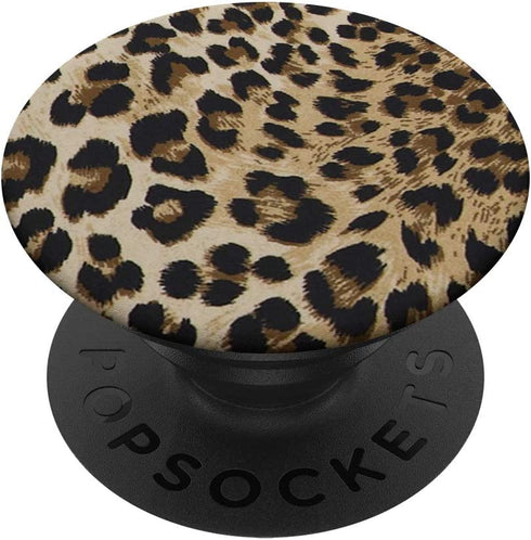 Cute Leopard Print Pattern Fashion Black Design Color PopSockets PopGrip: Swappable Grip for Phones & Tablets