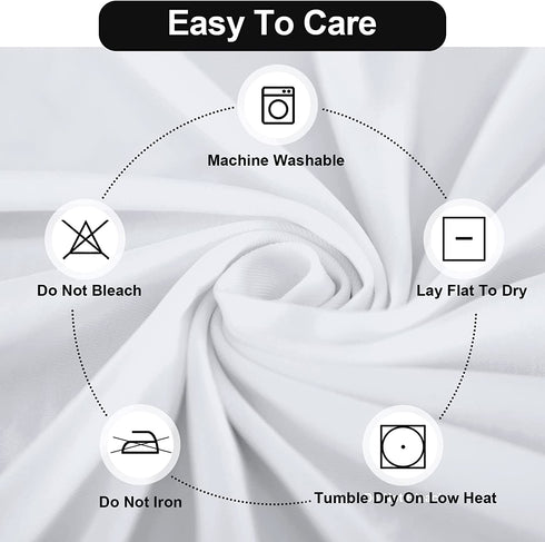 FestiCorp White Fitted Table Cover for 6 Foot Table - Spandex Massage Lash Bed Table Covers 6Ft, Elastic Table Cloths, Open Back Stretch Table Clothes for Party, DJ Table, Banquets, Events, Trade Show