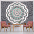 Mandala Tapestry + LED String Lights - Gray Bohemian Tapestry, Psychedelic Hippie Tapestry for Bedroom Livingroom (78.7 x 59 inches) Including 20 FT LED String Lights GF041
