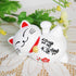 FTVOGUE Solar Powered Maneki Neko Lucky Cat, Fortune Welcoming Waving Arm Paw Up Lazy Lying Wealth Fortune Cat Home Stores Car Feng Shui Decor White(01)