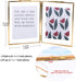 LONGWIN 5x7 Gold Brass Picture Frames Double Folding Photo Frame Tabletop Memorial Picture Frame for Pressed Flowers Artwork Certificate Plants Specimen