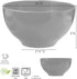 Reston Lloyd 6pc Melamine Set Soup/Cereal Bowl, Gray
