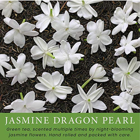 Imperial Jasmine Dragon Pearls | Loose Leaf Green Tea | Jasmine Green Tea with Amazing Aroma (4 oz)