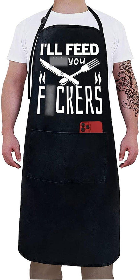 2 Pack-Funny Aprons for Men Birthday Gifts for Dad Mens Gifts Birthday Gifts for Men Kitchen Chef Grilling Cooking BBQ Apron