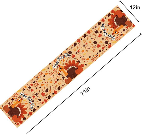 Know me Thanksgiving Day Table Runner Decorations - Fall Harvested Table Cover Thanksgiving Party Table Decoration