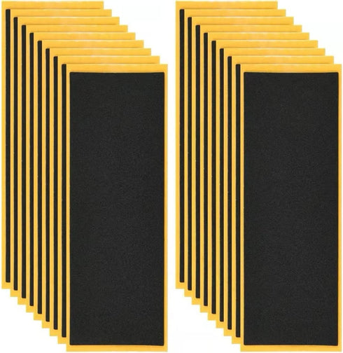 ACFELLE 110mm x 38mm Black Wooden Fingerboard Skateboard Foam Grip Tape Stickers (18)