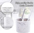 Bathroom Toothbrush Holder with Marble Pattern in Ink WhitePencil Holder Multifunctional Use,Pen Holder Make of Resin.for Bathroom Countertop and Desk.