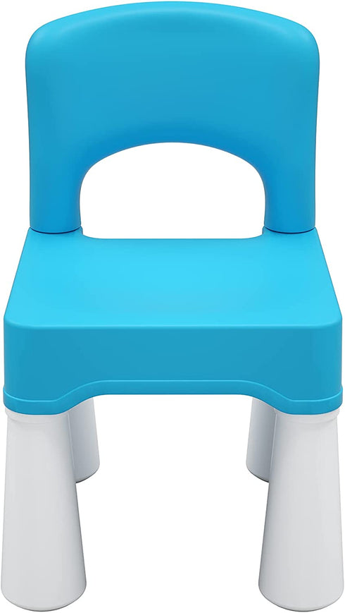 Plastic Kids Chair, Durable and Lightweight, 9.3" Height Seat, Indoor or Outdoor Use for Boys Girls Aged 2+ Blue