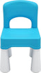 Plastic Kids Chair, Durable and Lightweight, 9.3" Height Seat, Indoor or Outdoor Use for Boys Girls Aged 2+ Blue