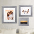 LaVie Home 5x7 Picture Frames (3 Packs, Gray) with Real Glass, Wall or Tabletop Display Pictures 4x6 with Mat or 5x7 Without Mat, French Country Style Perfect for Celebration and Home Decor