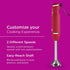 New House Kitchen Immersion Hand Blender 2 Speed Stick Mixer with Stainless Steel Shaft & Blade 300 Watts Easily Food, Mixes Sauces, Purees Soups, Smoothies, and Dips, Red