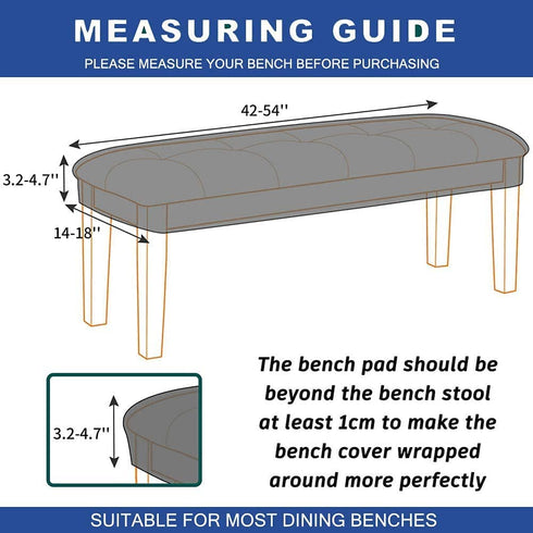 CRFATOP Dining Bench Cover Printed Bench Seat Cushion Slipcovers Stretch Upholstered Bench Slipcover Removable Washable Dining Chair Slipcovers for Bedroom Living Room,17